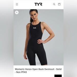 TYR Venzo open back tech suit Swimsuit-onyx